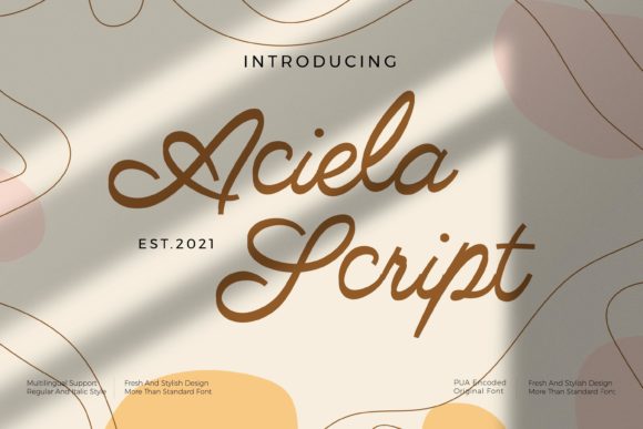 Aciella Script: A Vintage-Style Display Font