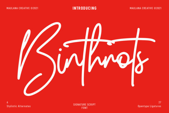 Binthrots Script: Elegant Font for Business
