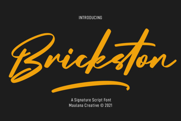 Brickston Script: A Stylish Typeface