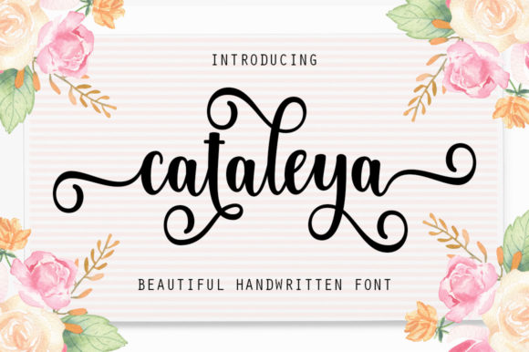Cataleya Script: Elegant Font for Makers
