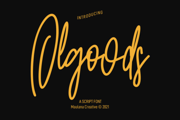 Olgoods Script: A Stylish Font for Editorial Design