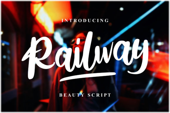 Railway Script Font for Editorial Design